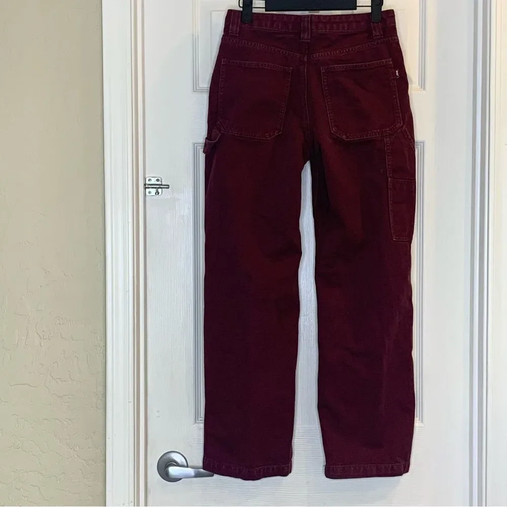 Aritzia TNA Cargo Pants Size 2 Cranberry Color